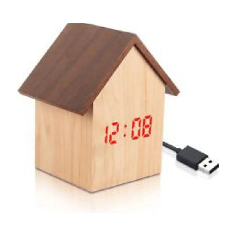 Little Hut Wooden Clock