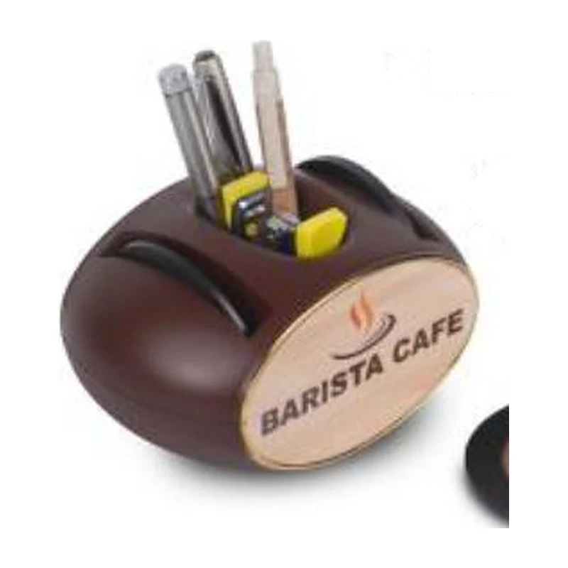 Oval Pen Stand with Six Coasters