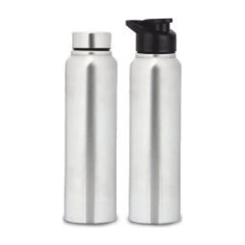 Straight Line Steel Bottle, 1 L, Natural Steel