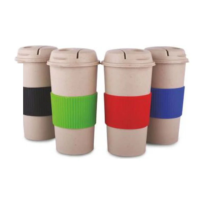 Tall Bamboo Flip-Lid Mug