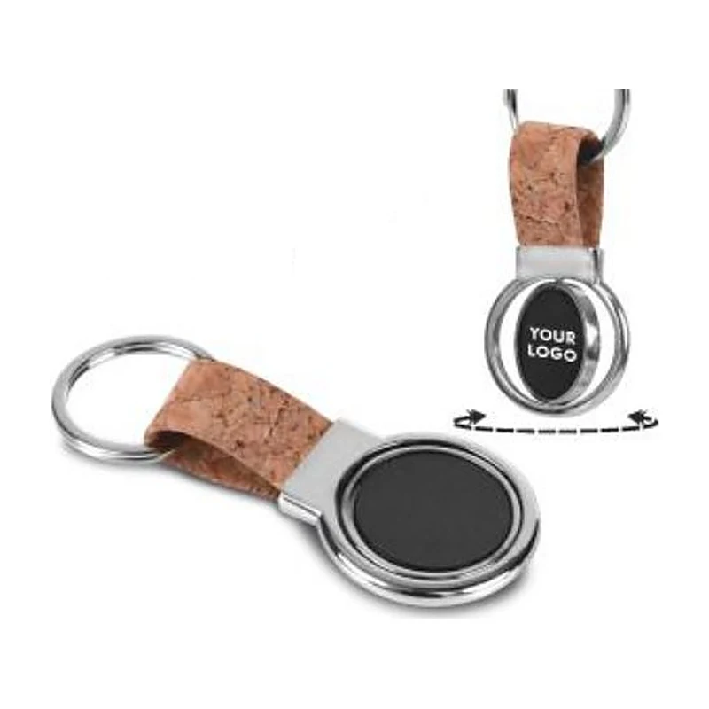 Cork Rotating Keychain