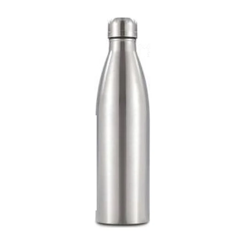 Classic Curve Steel Bottle, 1 L, Natural Steel